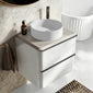 Royo Dai 600mm 2-Drawer Countertop Vanity Unit - Gloss White