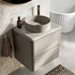 Royo Dai 600mm 2-Drawer Countertop Vanity Unit - Matt Sand