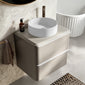 Royo Dai 600mm 2-Drawer Countertop Vanity Unit - Matt Sand