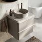 Royo Dai 600mm 2-Drawer Countertop Vanity Unit - Matt Sand
