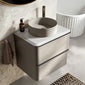 Royo Dai 600mm 2-Drawer Countertop Vanity Unit - Matt Sand