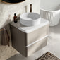 Royo Dai 600mm 2-Drawer Countertop Vanity Unit - Matt Sand