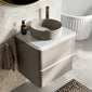Royo Dai 600mm 2-Drawer Countertop Vanity Unit - Matt Sand