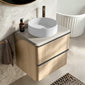 Royo Dai 600mm 2-Drawer Countertop Vanity Unit - Nordic Oak