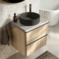 Royo Dai 600mm 2-Drawer Countertop Vanity Unit - Nordic Oak
