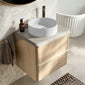 Royo Dai 600mm 2-Drawer Countertop Vanity Unit - Nordic Oak