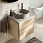 Royo Dai 600mm 2-Drawer Countertop Vanity Unit - Nordic Oak
