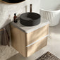 Royo Dai 600mm 2-Drawer Countertop Vanity Unit - Nordic Oak