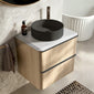 Royo Dai 600mm 2-Drawer Countertop Vanity Unit - Nordic Oak