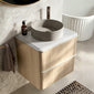 Royo Dai 600mm 2-Drawer Countertop Vanity Unit - Nordic Oak