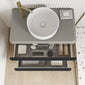 Royo Dai 800mm 2-Drawer Countertop Vanity Unit - Matt Sand
