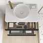Royo Dai 800mm 2-Drawer Countertop Vanity Unit - Matt Sand