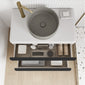 Royo Dai 800mm 2-Drawer Countertop Vanity Unit - Matt Sand