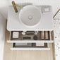 Royo Dai 800mm 2-Drawer Countertop Vanity Unit - Matt Sand