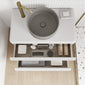 Royo Dai 800mm 2-Drawer Countertop Vanity Unit - Matt Sand