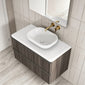 Royo Dai 800mm 2-Drawer Countertop Vanity Unit - Samara Ash