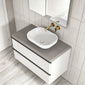 Royo Dai 1000mm 2-Drawer Countertop Vanity Unit - Gloss White