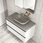 Royo Dai 1000mm 2-Drawer Countertop Vanity Unit - Gloss White
