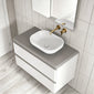 Royo Dai 1000mm 2-Drawer Countertop Vanity Unit - Gloss White