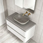 Royo Dai 1000mm 2-Drawer Countertop Vanity Unit - Gloss White
