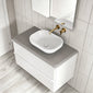 Royo Dai 1000mm 2-Drawer Countertop Vanity Unit - Gloss White