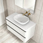 Royo Dai 1000mm 2-Drawer Countertop Vanity Unit - Gloss White