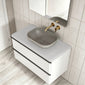 Royo Dai 1000mm 2-Drawer Countertop Vanity Unit - Gloss White