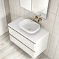 Royo Dai 1000mm 2-Drawer Countertop Vanity Unit - Gloss White