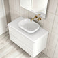 Royo Dai 1000mm 2-Drawer Countertop Vanity Unit - Gloss White