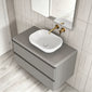 Royo Dai 800mm 2-Drawer Countertop Vanity Unit - Matt Sand