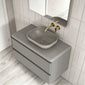 Royo Dai 800mm 2-Drawer Countertop Vanity Unit - Matt Sand