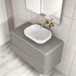 Royo Dai 800mm 2-Drawer Countertop Vanity Unit - Matt Sand