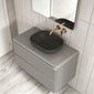 Royo Dai 800mm 2-Drawer Countertop Vanity Unit - Matt Sand