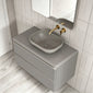 Royo Dai 800mm 2-Drawer Countertop Vanity Unit - Matt Sand