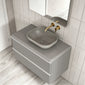 Royo Dai 800mm 2-Drawer Countertop Vanity Unit - Matt Sand