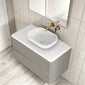 Royo Dai 800mm 2-Drawer Countertop Vanity Unit - Matt Sand