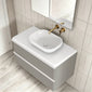 Royo Dai 800mm 2-Drawer Countertop Vanity Unit - Matt Sand