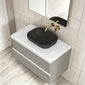 Royo Dai 800mm 2-Drawer Countertop Vanity Unit - Matt Sand