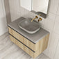Royo Dai 1000mm 2-Drawer Countertop Vanity Unit - Nordic Oak