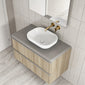 Royo Dai 1000mm 2-Drawer Countertop Vanity Unit - Nordic Oak