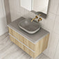 Royo Dai 1000mm 2-Drawer Countertop Vanity Unit - Nordic Oak