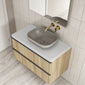 Royo Dai 1000mm 2-Drawer Countertop Vanity Unit - Nordic Oak