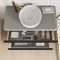 Royo Dai 1000mm 2-Drawer Countertop Vanity Unit - Gloss White