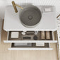 Royo Dai 1000mm 2-Drawer Countertop Vanity Unit - Gloss White