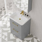 Pride Floorstanding 600mm 2-Drawer Vanity Unit with Polymarble Basin - Satin Grey