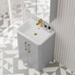 Pride Floorstanding 600mm 2-Door Vanity Unit with Polymarble Basin - Satin Grey