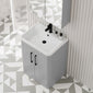 Pride Floorstanding 600mm 2-Door Vanity Unit with Polymarble Basin - Satin Grey