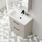 Pride Floorstanding 800mm 2-Drawer Vanity Unit with Polymarble Basin - Pebble Grey