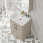 Pride Floorstanding 600mm 2-Door Vanity Unit with Polymarble Basin - Pebble Grey