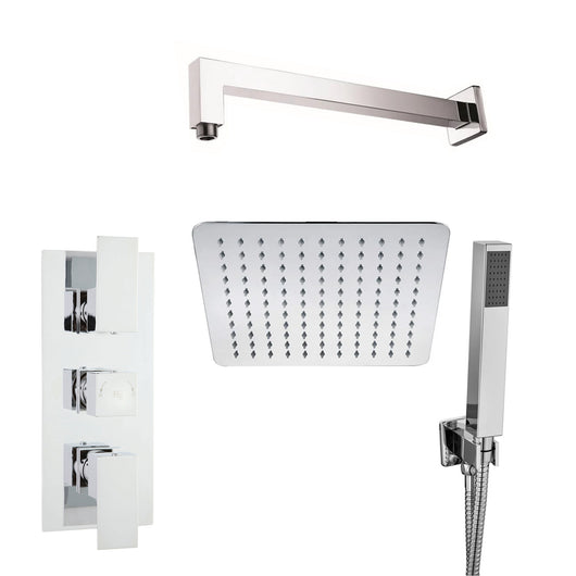  Art Premium Concealed Thermostatic Shower Valve with 250mm Rose & Handset - Chrome